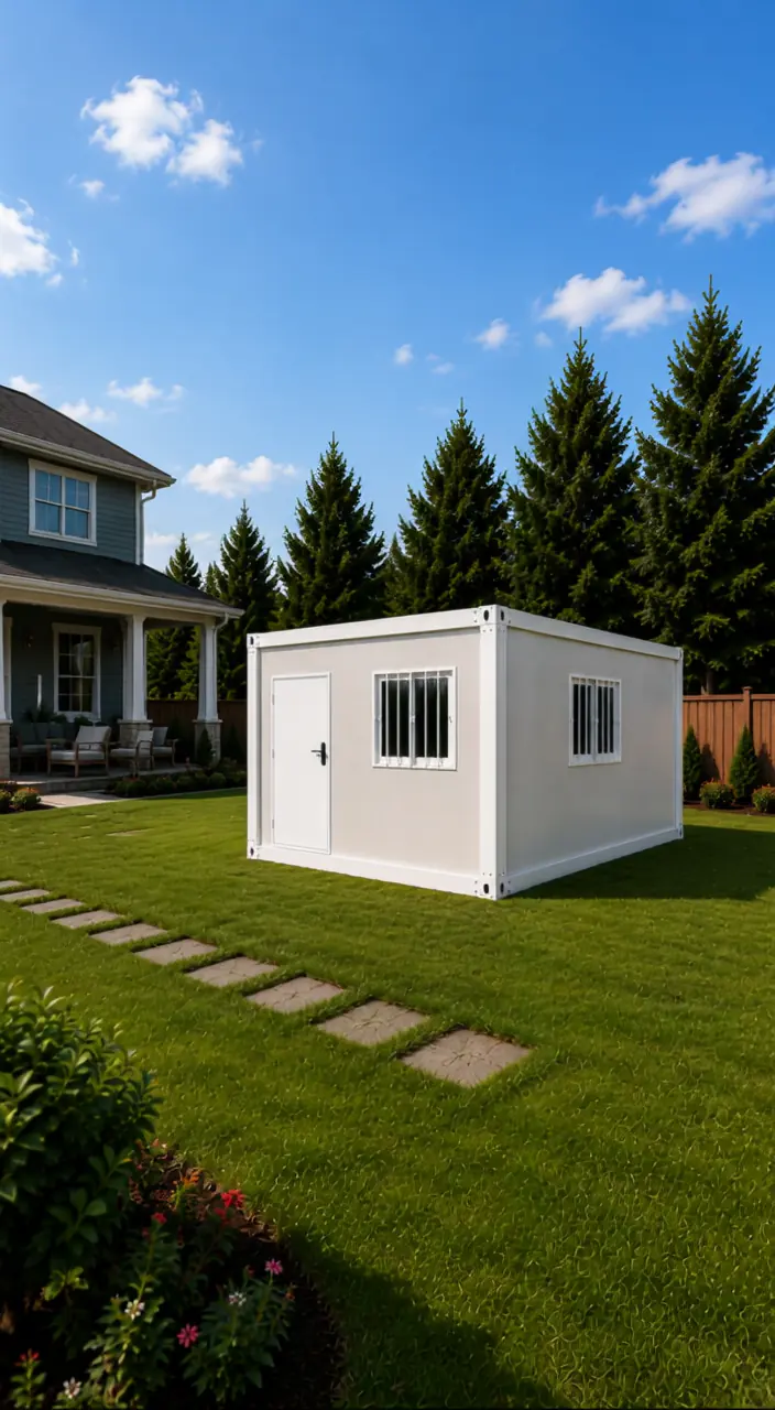 Fast backyard installation scene